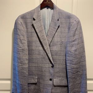 42R Jos. A Bank Tailored Fit Linen Plaid Blazer
